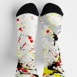 Gult Red Black Paint Splatter