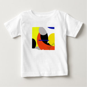 Gult Red Blue Abstrakt Art T Shirt