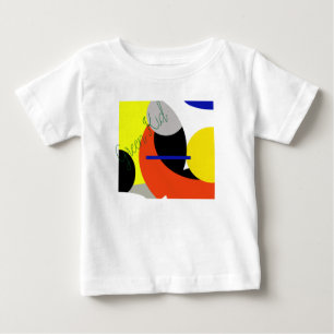 Gult Red Blue Abstrakt Art T Shirt