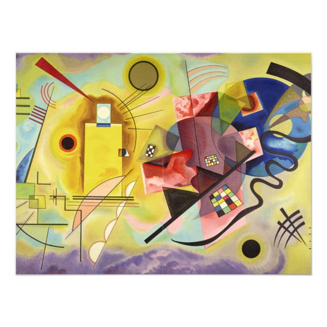 Gult-Red-Blue av Wassily Kandinsky Fototryck (Framsidan)