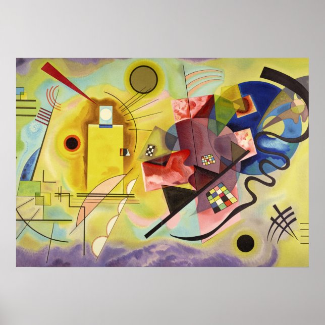 Gult-Red-Blue av Wassily Kandinsky Poster (Framsidan)