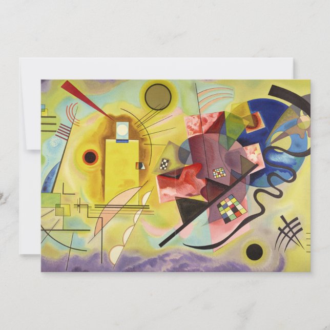 Gult-Red-Blue av Wassily Kandinsky Tack Kort (Framsida)