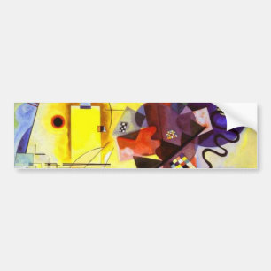 Gult Red Blue Kandinsky Abstrakt Painting Bildekal
