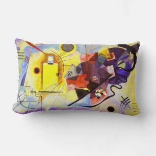 Gult Red Blue Kandinsky Abstrakt Painting Lumbarkudde