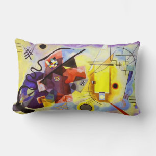 Gult Red Blue Kandinsky Abstrakt Painting Lumbarkudde