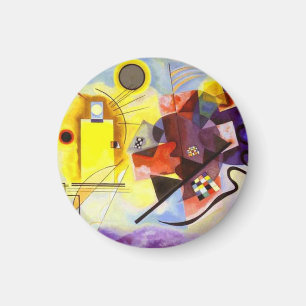 Gult Red Blue Kandinsky Abstrakt Painting Magnet