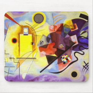 Gult Red Blue Kandinsky Abstrakt Painting Musmatta