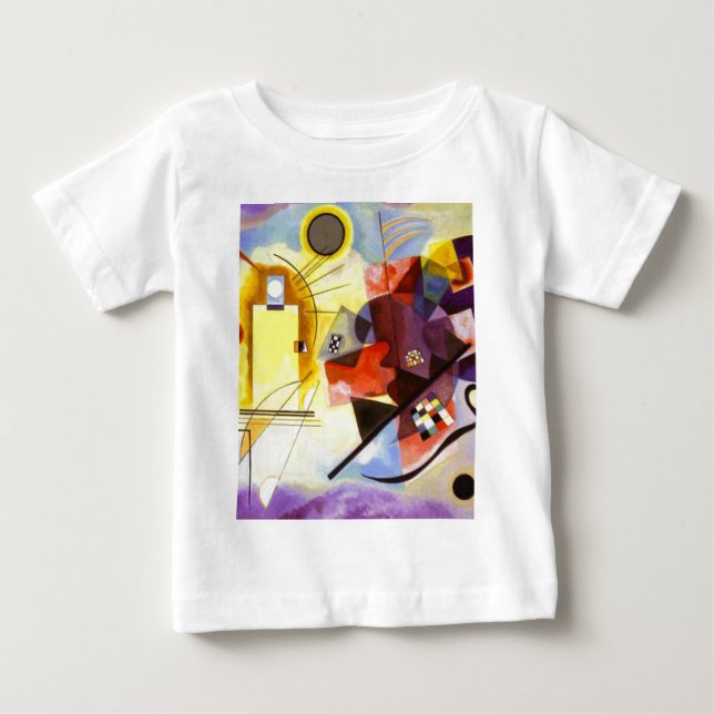Gult Red Blue Kandinsky Abstrakt Painting Tee (Framsida)