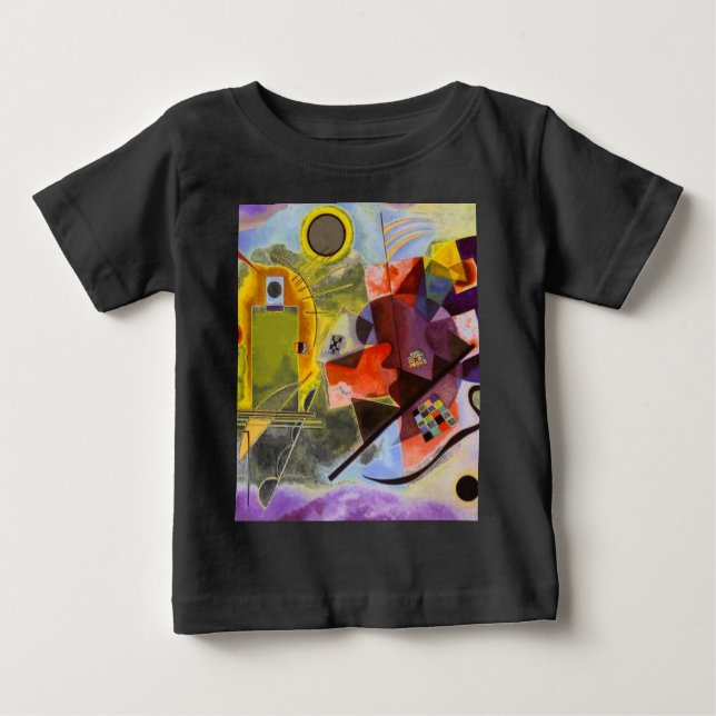 Gult Red Blue Kandinsky Abstrakt Painting Tee (Framsida)