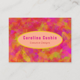 Gult Red Damask Visitkort