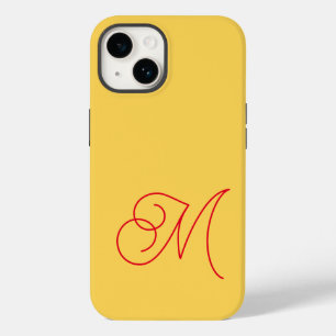 Gult Red Monogrammed Classic Script Plain