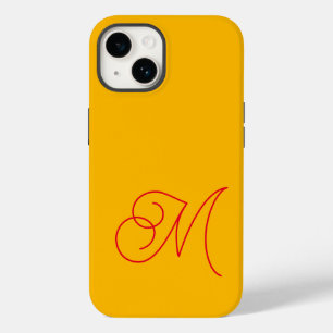 Gult Red Monogrammed Classic Script Plain
