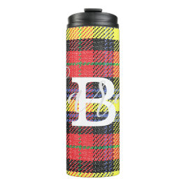 Gult & Red Tartan Checkered Monogram Namn