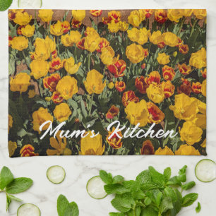 Gult Red Tulips Morsa Kitchen Tea Towel Kökshandduk