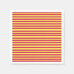 Gult, Red Vår Mood Linjer Napkins Pappersservett
