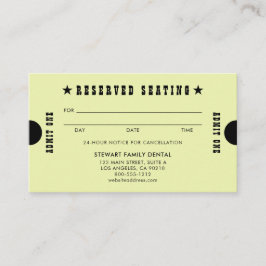 Gult reserverad Möte för sittande tandläkare Tidsbeställning Kort