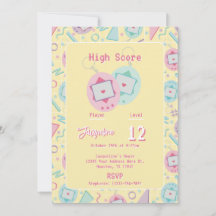 Gult Retro-spel Virtuell sällskapsdag