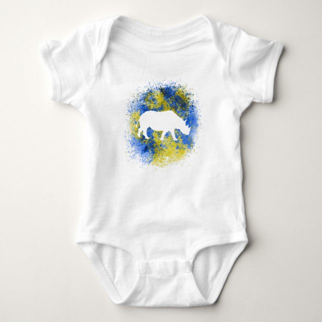 Gult Rhinoceros T Shirt (Framsida)