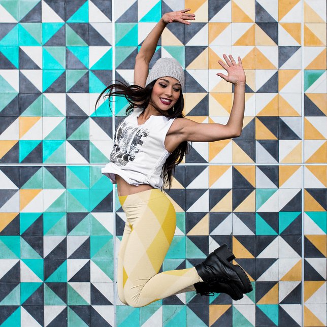 Gult Rhombus Leggings (Skapare uppladdad)