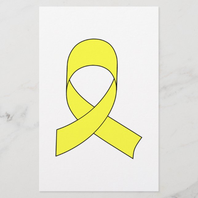 Gult Ribbon Teckning Brevpapper (Framsida)