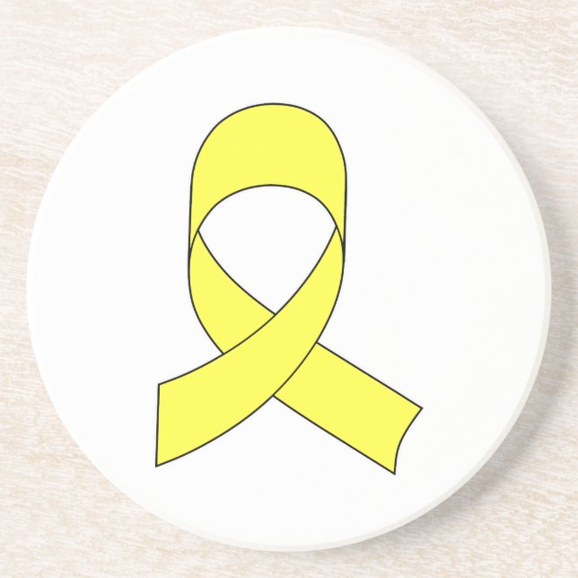 Gult Ribbon Teckning Underlägg (Framsidan)