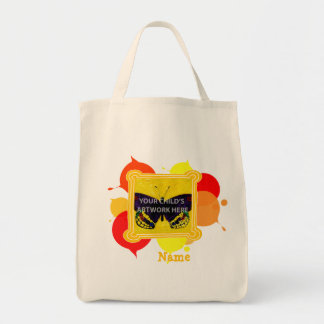 Gult & röd målad toto $15,95 tygkasse