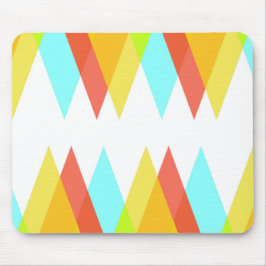 Gult-, röd- och kadeblå trianglar musmatta
