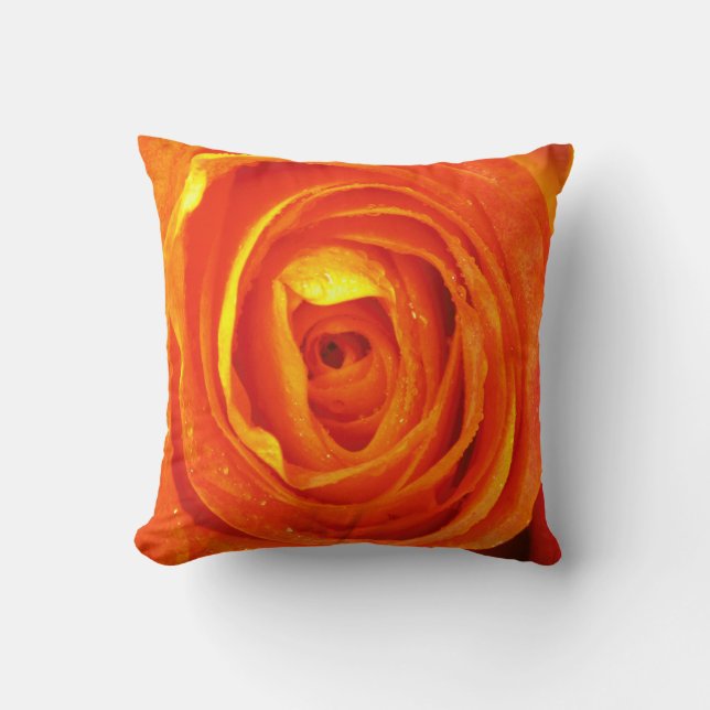 Gult röd och orange ro kudde (Framsida)