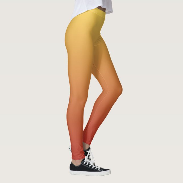 Gult - Röda övertoningar Leggings (Höger)