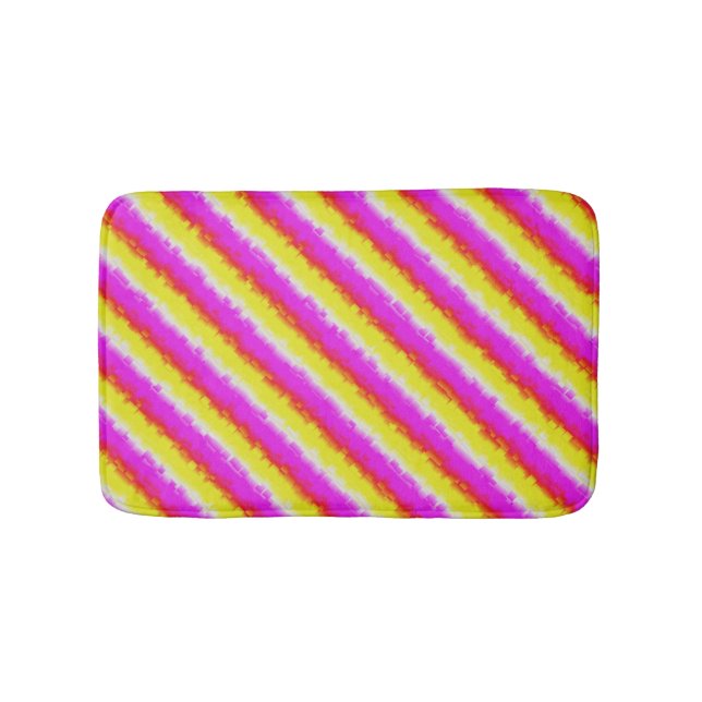 Gult Rosa Artdeco Rainbow Rand Badrumsmatta (Framsidan)