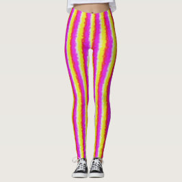 Gult Rosa Artdeco Rainbow Rand Leggings