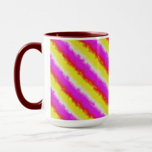 Gult Rosa Artdeco Rainbow Rand Mugg