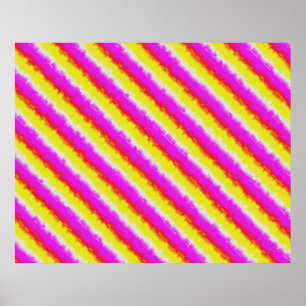 Gult Rosa Artdeco Rainbow Rand Poster