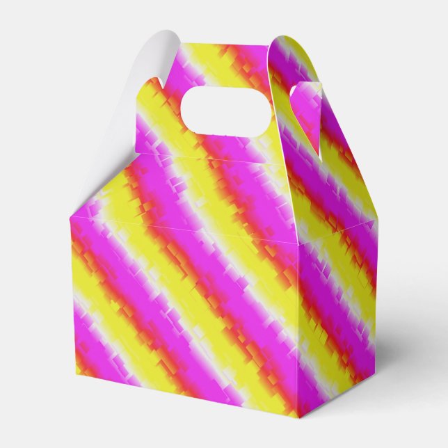 Gult Rosa Artdeco Rainbow Rand Presentaskar (Framsidan Sidan)