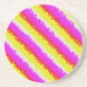 Gult Rosa Artdeco Rainbow Rand Underlägg