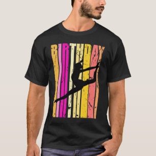 Gult Rosa Girls Dance Birthday Retro Silhouette T Shirt