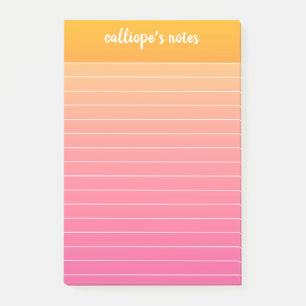 Gult Rosa Ombre Led Post-it Block