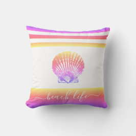 Gult rosa ombre säsongsbunt fet kudde