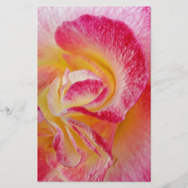 gult rosa petals brevpapper (Framsida)