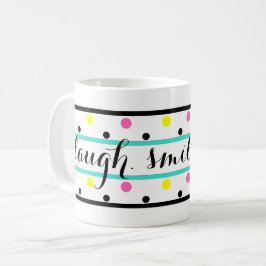Gult Rosa Polka dots Kaffemugg