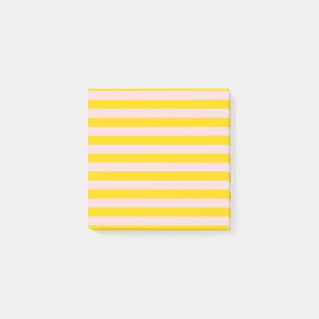 Gult Rosa Rand Modern Minimalist Office Post-it Block (Framsida)