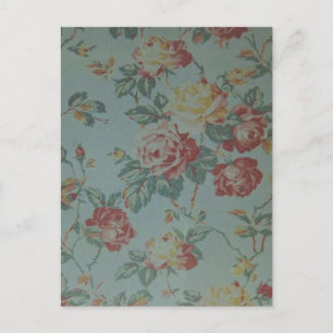 Gult rosa ros för vacker elegant, giftig vintage vykort