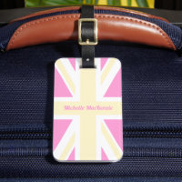 Gult & Rosa UK Flagga / Union Jack | PERSONLIG
