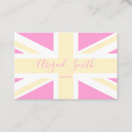Gult & Rosa UK Flagga / Union Jack | PERSONLIG Visitkort