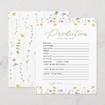 Gult Rosa Wildblomförutsägelse för spel i Baby