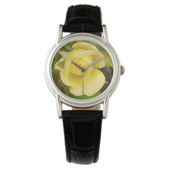Gult Rosenknopp Watch Armbandsur (Framsida)