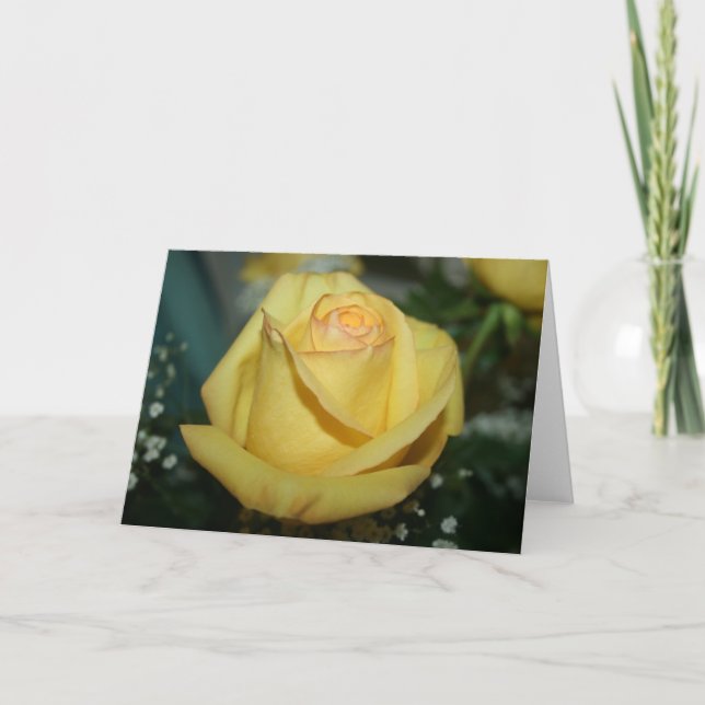 GULT ROSENOTE CARDS KORT (Framsida)