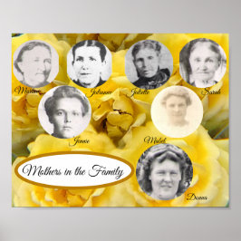 Gult RosesMothers i Family Photo Poster
