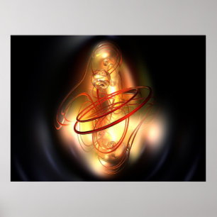 Gult rött sken poster