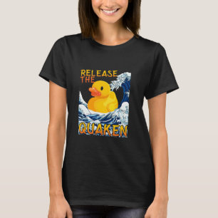 Gult Rubber Anka Bird Anka Älskare Bath Leksaker K T Shirt
